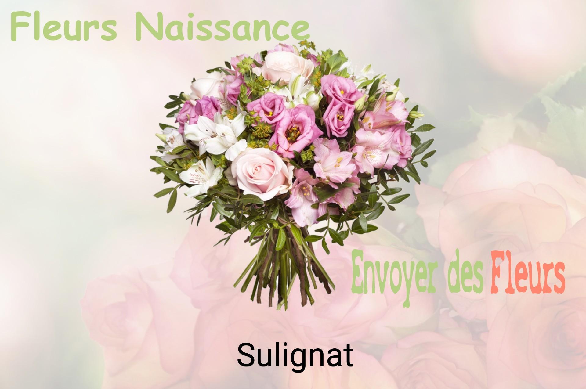 Bouquet de fleurs de naissance livré à Sulignat